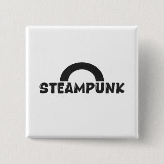 Bóton Quadrado 5.08cm Steampunk Minimalist Design Button