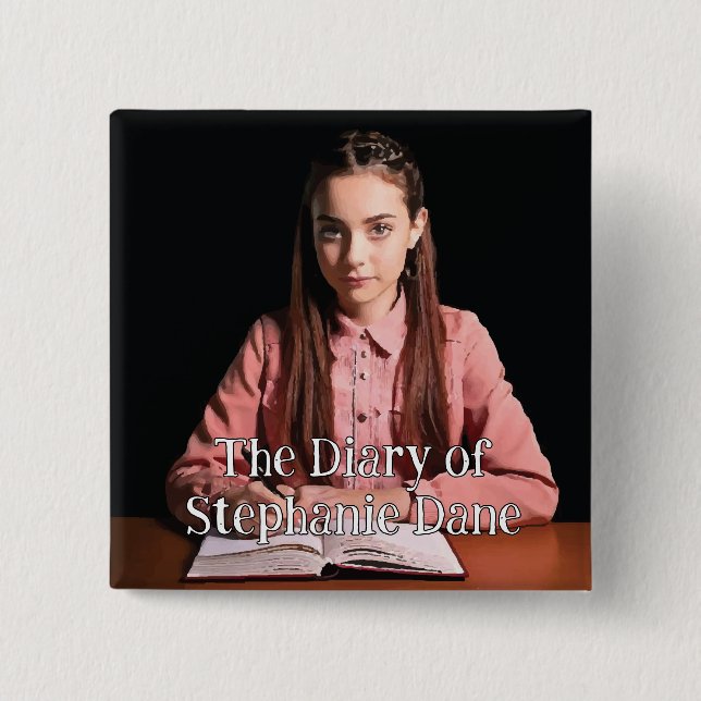 Bóton Quadrado 5.08cm Stephanie Dane (Frente)