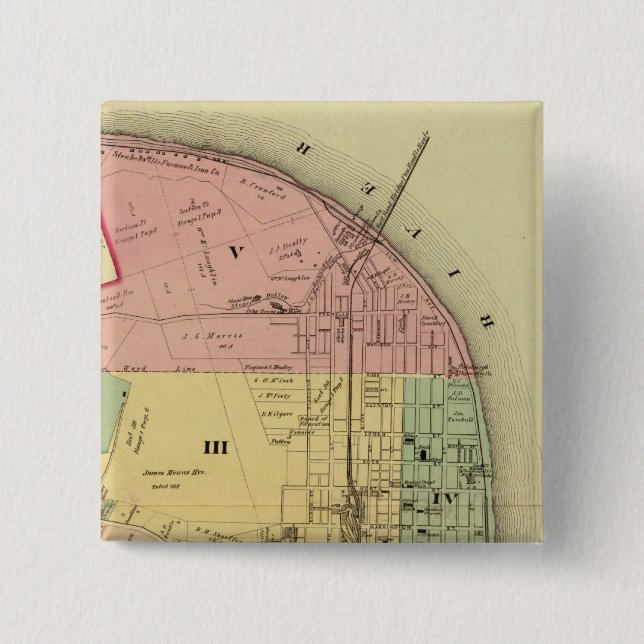 Bóton Quadrado 5.08cm Steubenville, Ohio 2 (Frente)