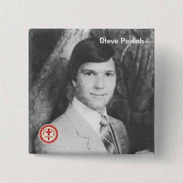 Bóton Quadrado 5.08cm Steve Pavlich (Frente)