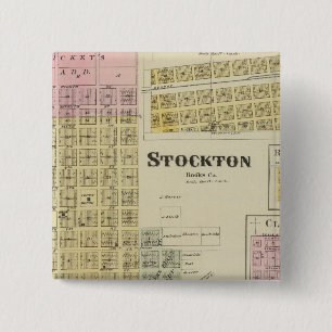 Bóton Quadrado 5.08cm Stockton, Woodston, Rock Port, Clayton, Kansas
