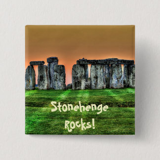 Bóton Quadrado 5.08cm Stonehenge Celtic Standstone Stones na Grã-Bretanh