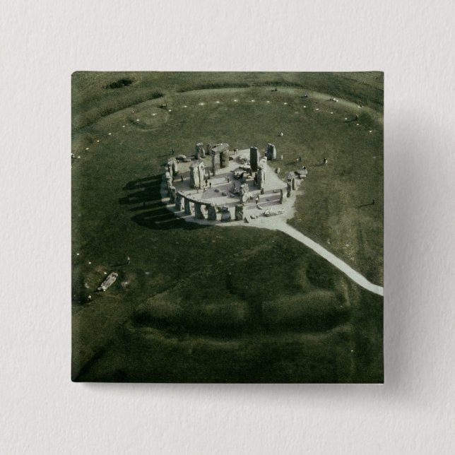 Bóton Quadrado 5.08cm Stonehenge do ar (Frente)