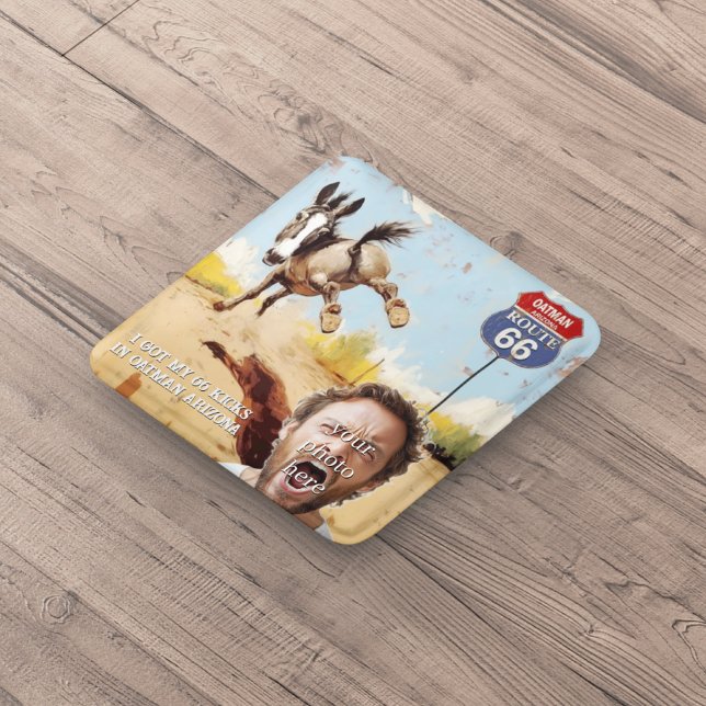 Bóton Quadrado 5.08cm sua foto, chutes, arizona de atleta, burro (Criador carregado)