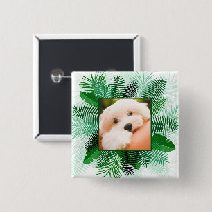 Bóton Quadrado 5.08cm Sua foto em um botão personalizado do Quadro de F