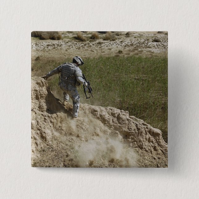 Bóton Quadrado 5.08cm Subidas especializadas para baixo (Frente)