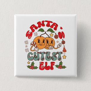 Bóton Quadrado 5.08cm Sublimação Elf Mais papai noel - 80881