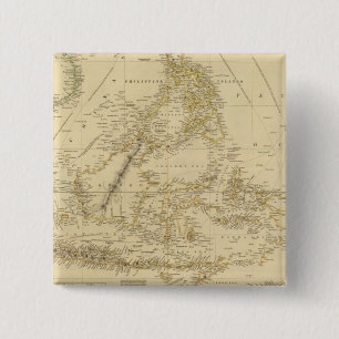 Bóton Quadrado 5.08cm Sudeste Asiático Indonésia