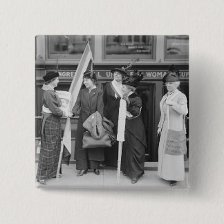 Bóton Quadrado 5.08cm Suffragetes Espiritados, 1914