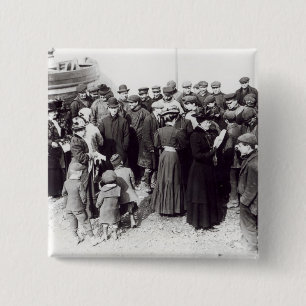 Bóton Quadrado 5.08cm Suffragettes em Hastings, 1908