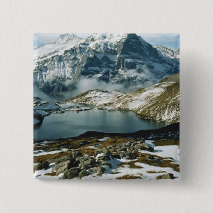 Bóton Quadrado 5.08cm Suíça, Grindelwald, Alpes Berneses, Vista