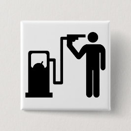 Bóton Quadrado 5.08cm Suicídio por gasolina