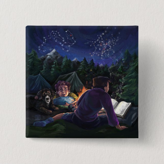 Bóton Quadrado 5.08cm Summer Knights (Frente)