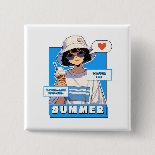 Bóton Quadrado 5.08cm Summer Scoop Bliss