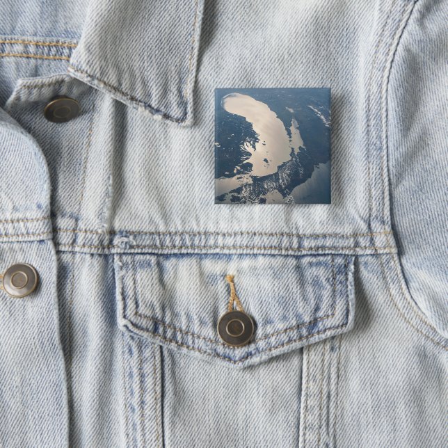 Bóton Quadrado 5.08cm Sunglint Beams Do Lago Michigan (In Situ)