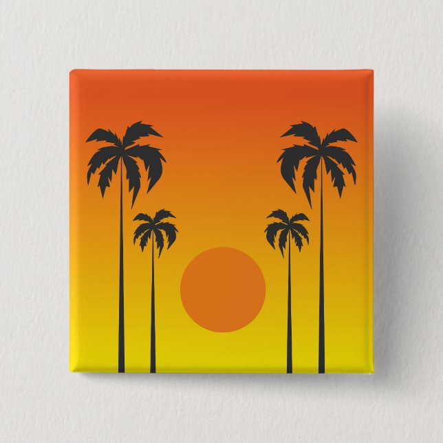 Bóton Quadrado 5.08cm Sunset (Frente)
