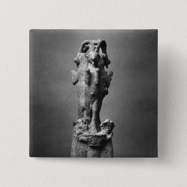 Bóton Quadrado 5.08cm Suporte do copo compo de três íbex (Frente)