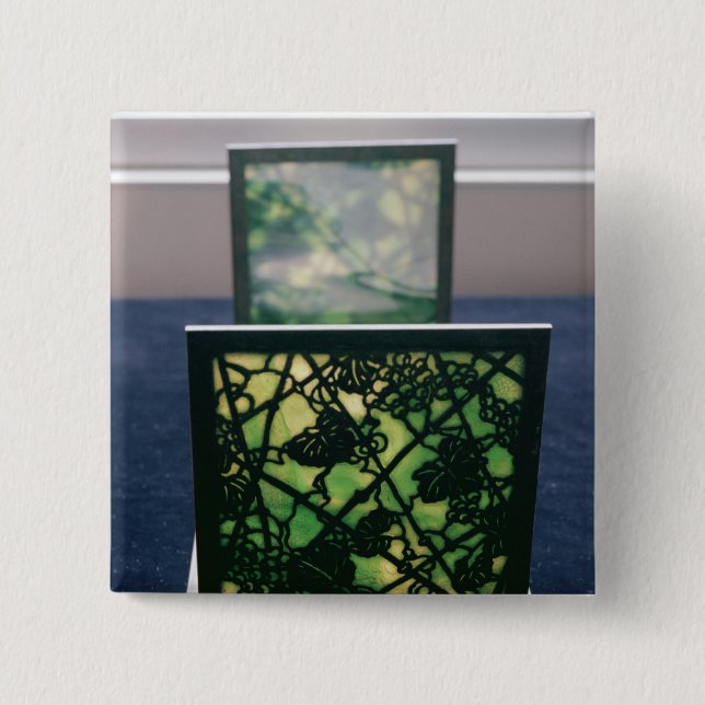 Bóton Quadrado 5.08cm Suportes para livros de Nouveau da arte, estúdios (Frente)