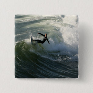 Bóton Quadrado 5.08cm Surfista em um Pin do roupa de mergulho