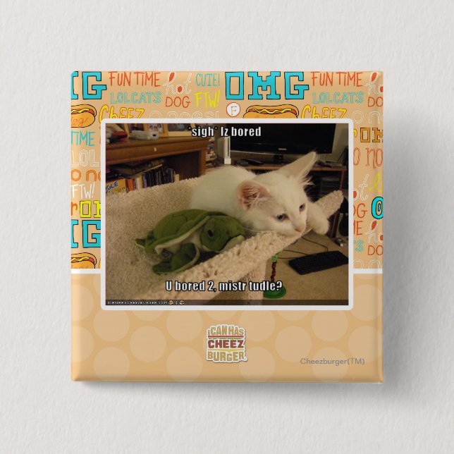 Bóton Quadrado 5.08cm Suspiro. Iz furou (Frente)