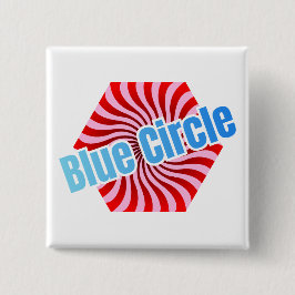 Bóton Quadrado 5.08cm Sweet Hexagonal Candy with Wavy Pattern