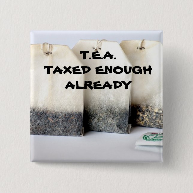 Bóton Quadrado 5.08cm T.E.A. Botão (Frente)