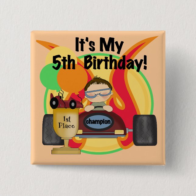 Bóton Quadrado 5.08cm T-shirt e presentes do aniversário do carro de (Frente)