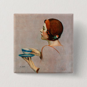 Bóton Quadrado 5.08cm Taça de Java