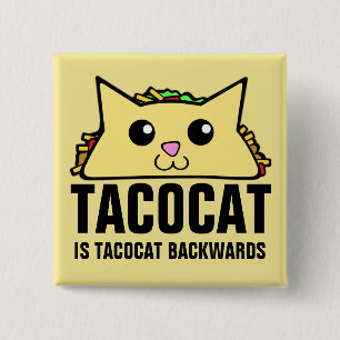 Bóton Quadrado 5.08cm Tacocat para trás