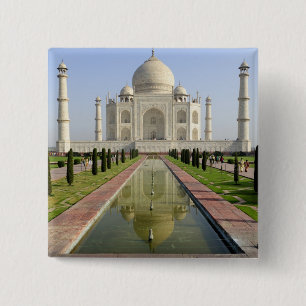 Bóton Quadrado 5.08cm Taj Mahal, Agra, Uttar Pradesh, Índia,