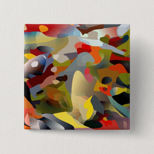 Bóton Quadrado 5.08cm 'taking liberties' - 2" Square Button (Frente)