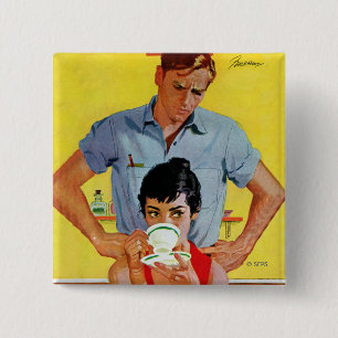 Bóton Quadrado 5.08cm Tarde Demais Para Compensar