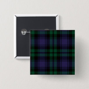 Bóton Quadrado 5.08cm Tartan Black Watch, Xadrez
