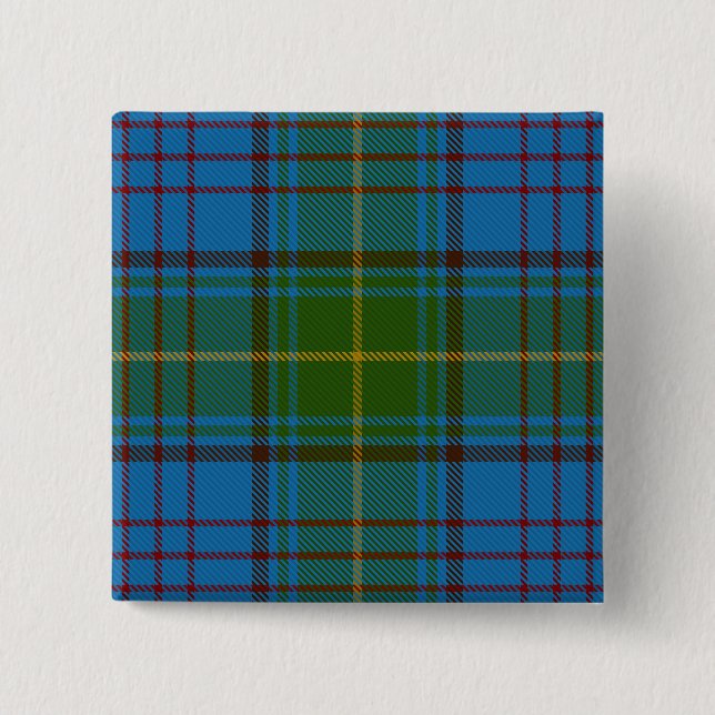 Bóton Quadrado 5.08cm Tartan do irlandês do condado de Donegal (Frente)