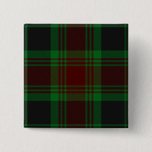 Bóton Quadrado 5.08cm Tartan Irlandês do Condado de Carlow