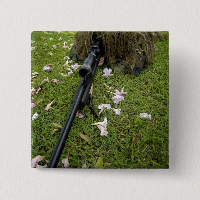 Bóton Quadrado 5.08cm Táticas de atirador de práticas soldadas (Frente)