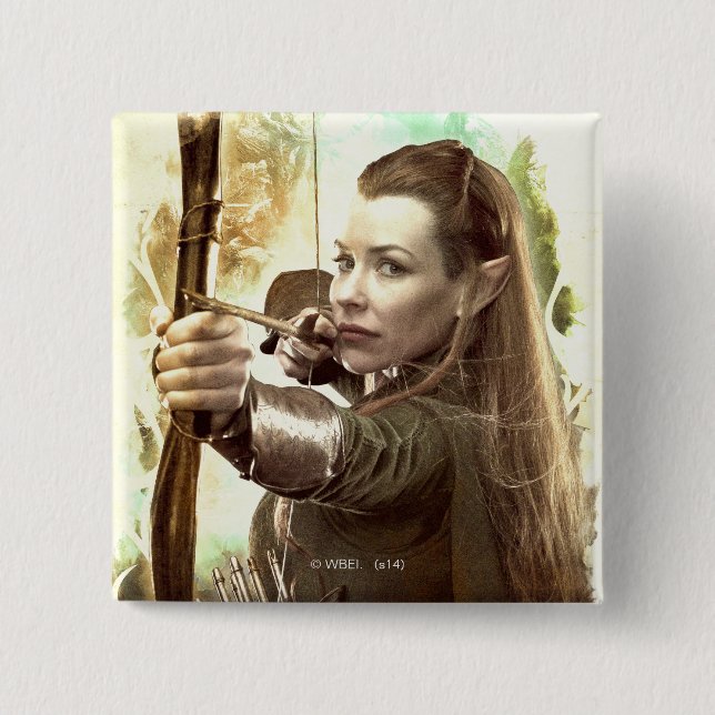 Bóton Quadrado 5.08cm TAURIEL™ Filha de Mirkwood (Frente)