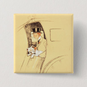 Bóton Quadrado 5.08cm Táxi de Hansom