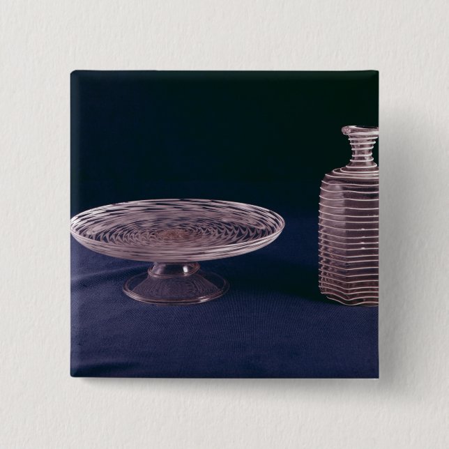 Bóton Quadrado 5.08cm Tazza do latticinio de Facon de Venise (Frente)