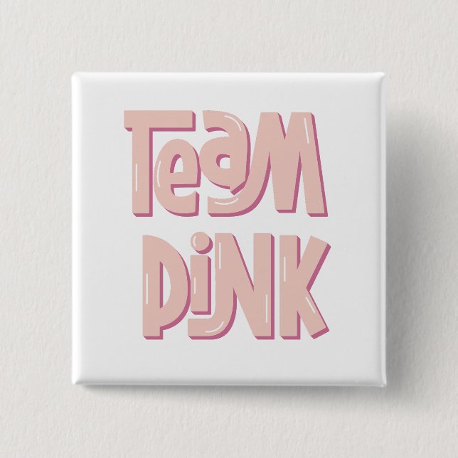 Bóton Quadrado 5.08cm Team Girl Button (Frente)