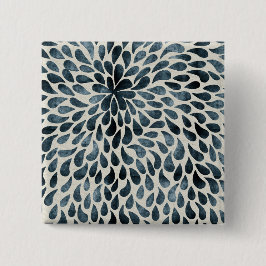 Bóton Quadrado 5.08cm Teardrop Petals