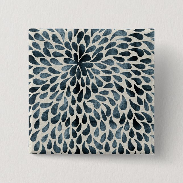 Bóton Quadrado 5.08cm Teardrop Petals (Frente)