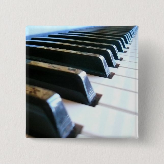 Bóton Quadrado 5.08cm Teclado (Frente)