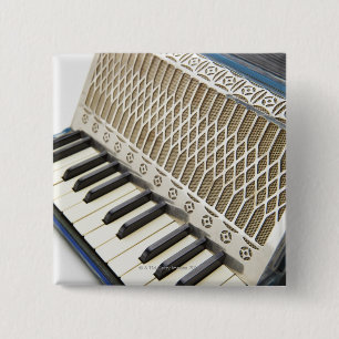 Bóton Quadrado 5.08cm Teclado antigo do acordeão