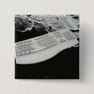 Bóton Quadrado 5.08cm Teclado no Botão Espacial