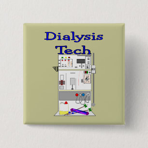 Bóton Quadrado 5.08cm Técnico da diálise--Design de máquina de Fresen