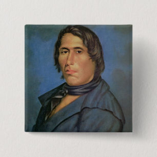 Bóton Quadrado 5.08cm Tecumseh (1768-1813) (óleo em canvas)