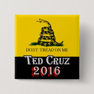 Bóton Quadrado 5.08cm Ted Cruz 2016 - não pise em mim
