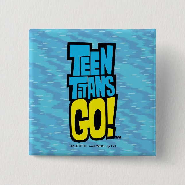 Bóton Quadrado 5.08cm Teen Titans Go! | Logotipo (Frente)