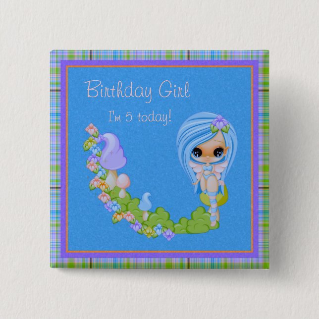 Bóton Quadrado 5.08cm Teensy Fae Cute Faery (Frente)